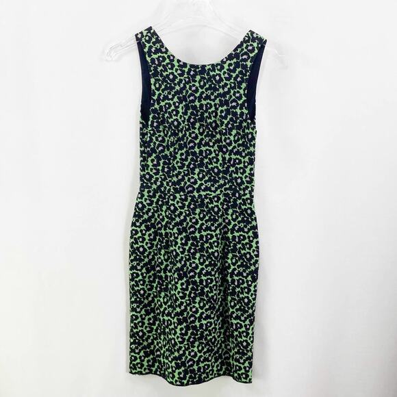 ANNA & BOY Green Cheetah Print Plunging Back Midi Dress - Picture 1 of 9
